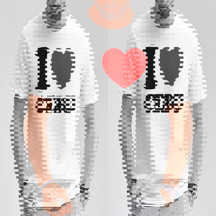 I Love Cebu フィリピン フィリピン人 Tシャツ 面白い贈り物