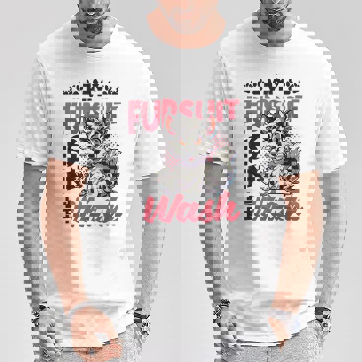 My Fursuit Is In The Wash Furry Fandom。 Tシャツ 面白い贈り物