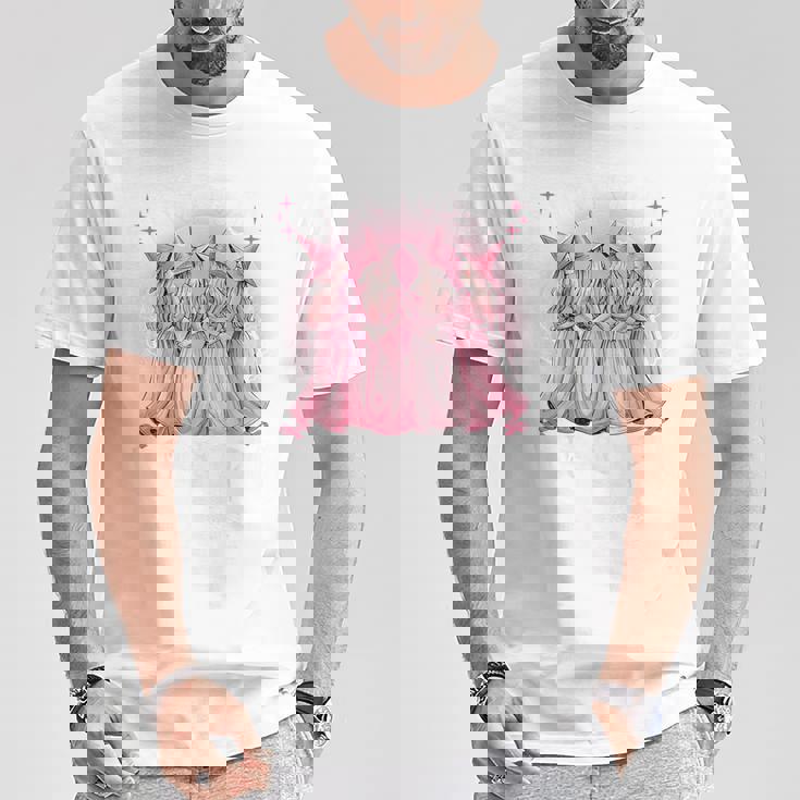 In October We Wear Pink Witch Breast Cancer Awareness Pink T-Shirt Unique Gifts