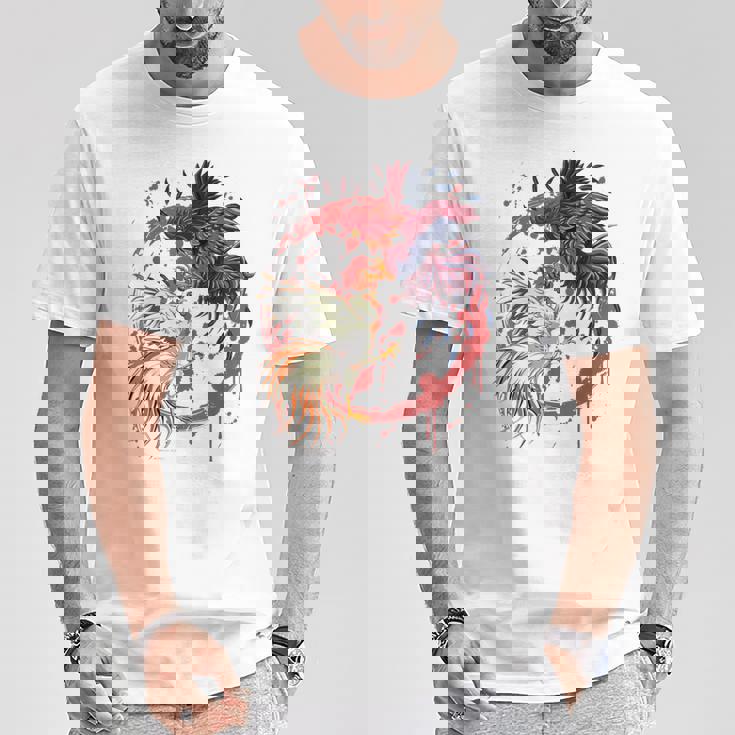 Rooster Cock Fight Chicken ノベルティ ファーマーズギフト Tシャツ 面白い贈り物