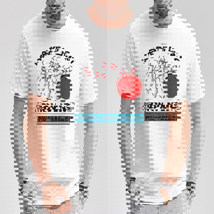 Strike スペア ビール ボウラー ボーリングボール 面白ボウリング Tシャツ 面白い贈り物