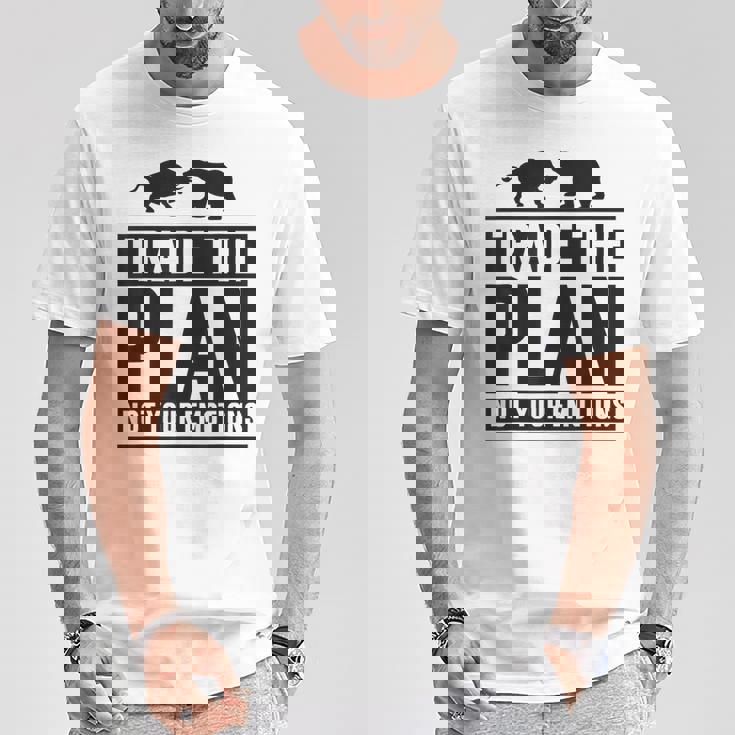 Trade The Plan Not Your Emotions デイトレーダー Trading 株式 証券取引所 Tシャツ 面白い贈り物