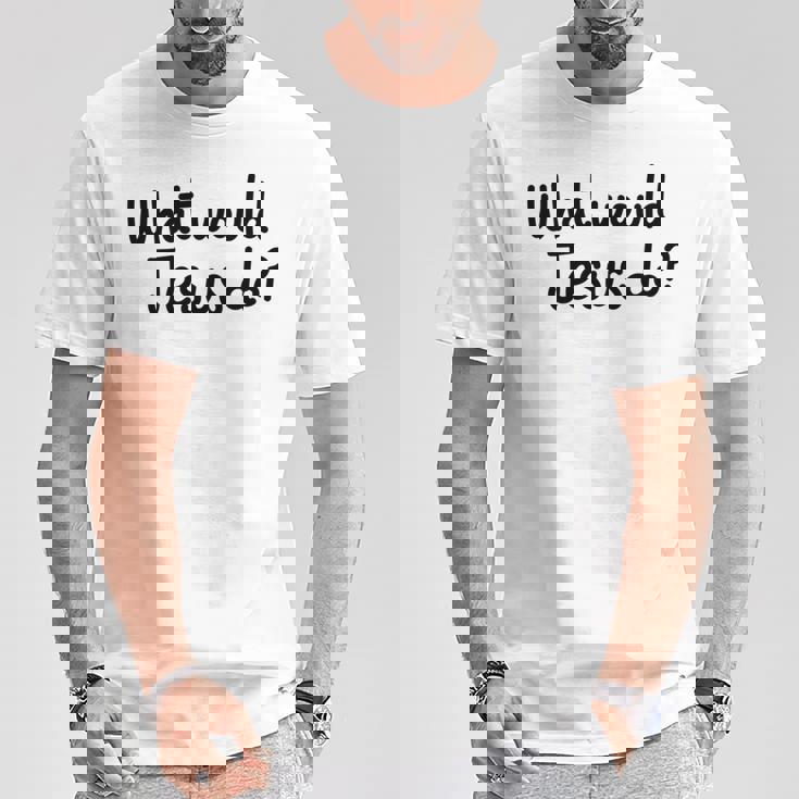 What Would Jesus Do 長袖tシャツ Tシャツ 面白い贈り物
