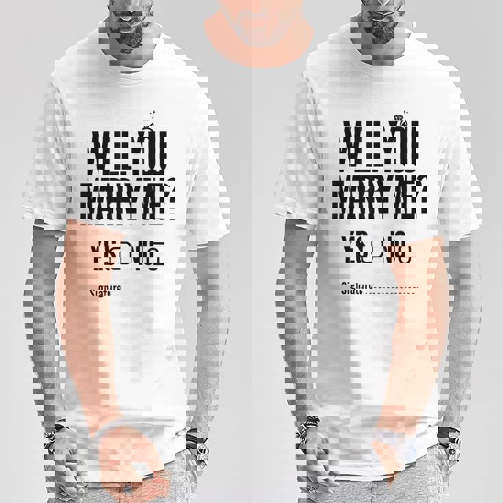 Will You Marry Me Wedding おもしろプロポーズ Tシャツ 面白い贈り物