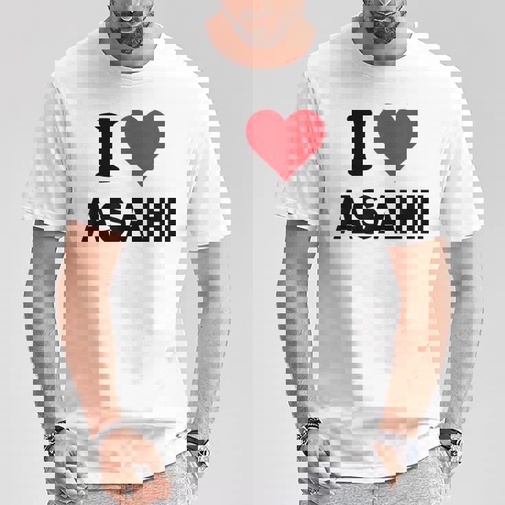 アイハート アサヒジャパン ラブ日本土産アイテム Tシャツ 面白い贈り物