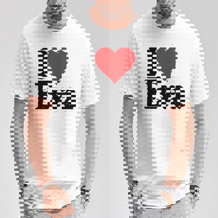 アイ・ラブ・ハート・エヴァ Tシャツ 面白い贈り物