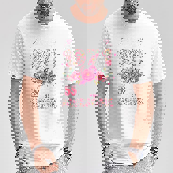 オンバック 55歳 1971年4月 花柄 55歳の誕生日 Tシャツ 面白い贈り物