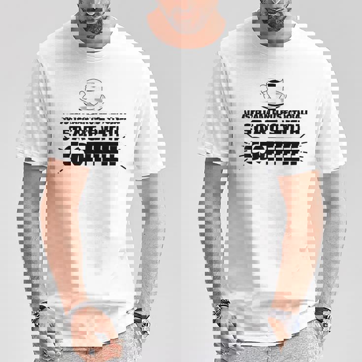 オーストラリアのルールフットボールはコーヒーから始まる Tシャツ 面白い贈り物