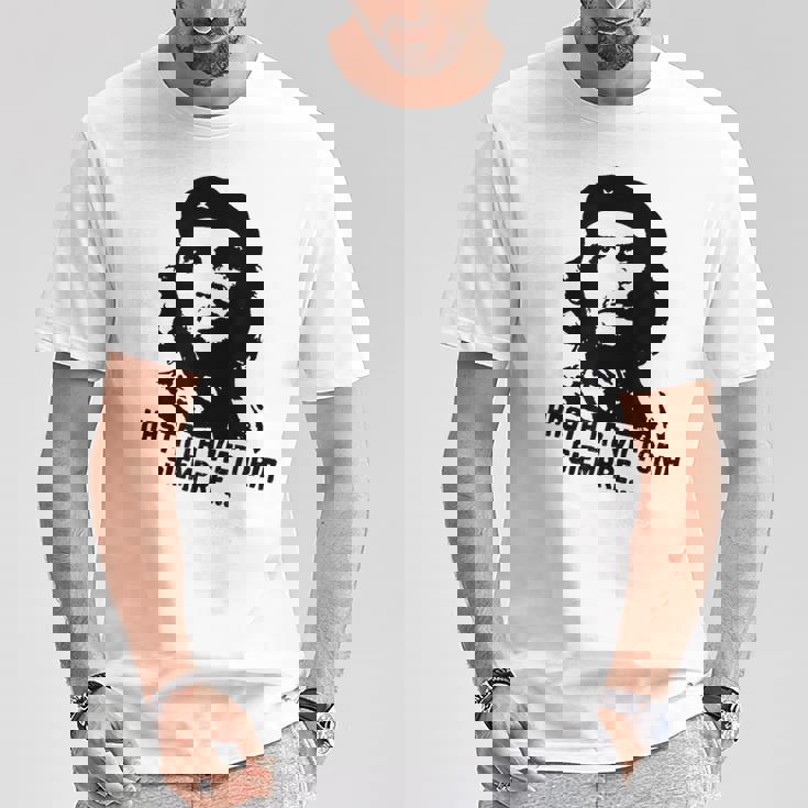 チェ・ゲバラ・キューバ革命「ハスタ・ラ・ヴィクトリア・シェンプレ」 Tシャツ 面白い贈り物