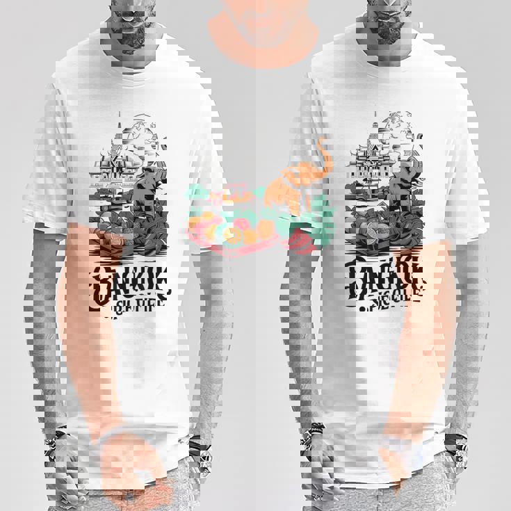 バンコク タイ 象 寺 果物 お土産 Tシャツ 面白い贈り物