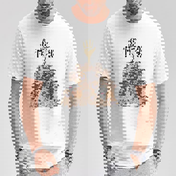 パグがいっぱい I'm Ok パグ好き。 Tシャツ 面白い贈り物