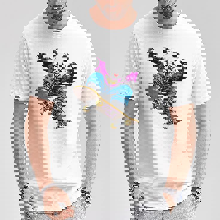 パンダベア スケートボード スケーター パンダベ Tシャツ 面白い贈り物