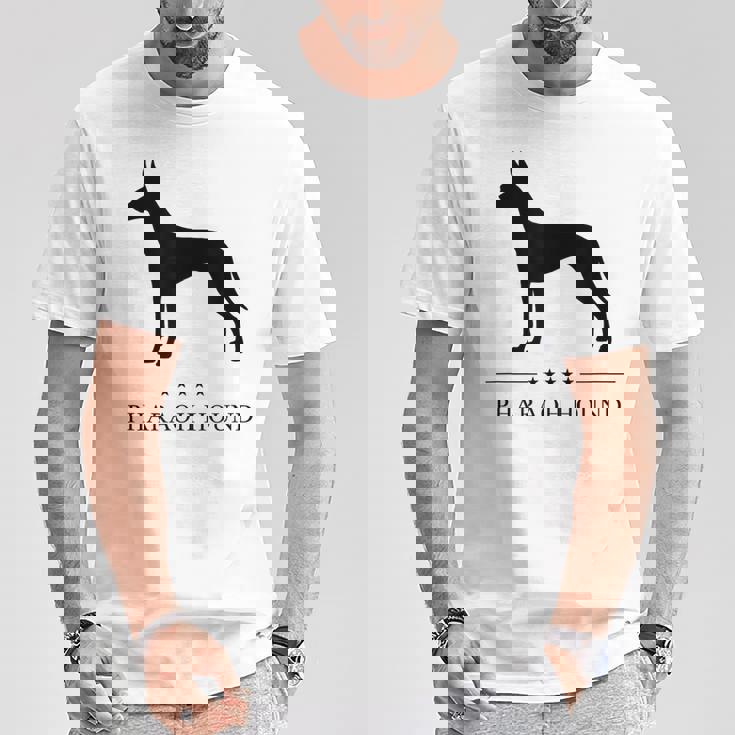 ファラオハウンド ブラック シルエット Tシャツ 面白い贈り物