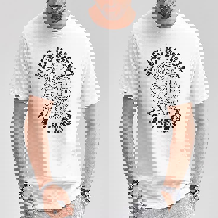 ボディピアス Guess Where I'm Pierced アンティーク調デザイン Tシャツ 面白い贈り物