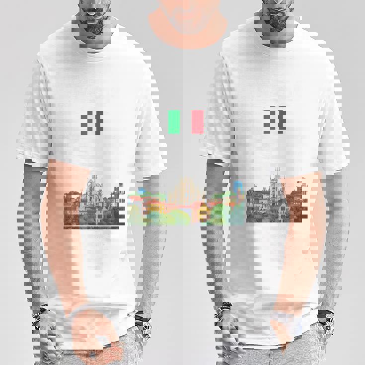 ミラノ お土産 イタリア 旅行 ミラノ バケーション イタリア国旗 Tシャツ 面白い贈り物