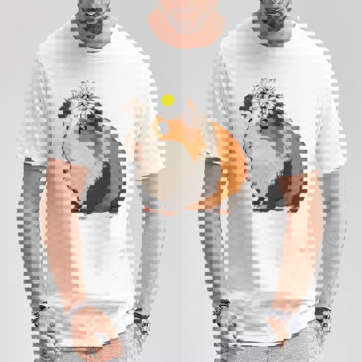 モルモットの花、モルモットの花 Tシャツ 面白い贈り物