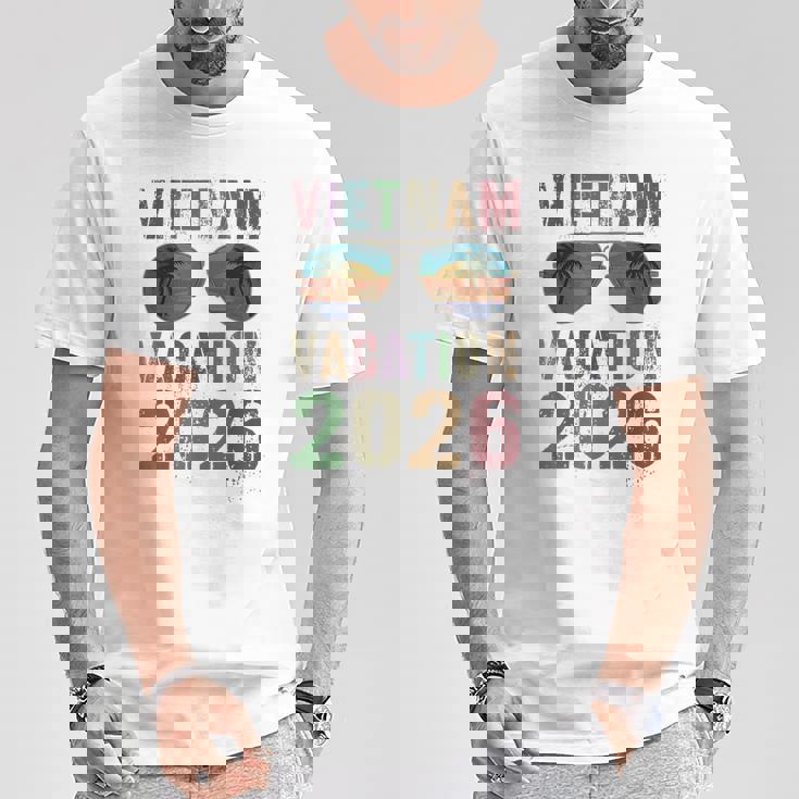 レトロ ベトナム バケーション 2026 旅行 ビーチ 旅行 マッチング Tシャツ 面白い贈り物