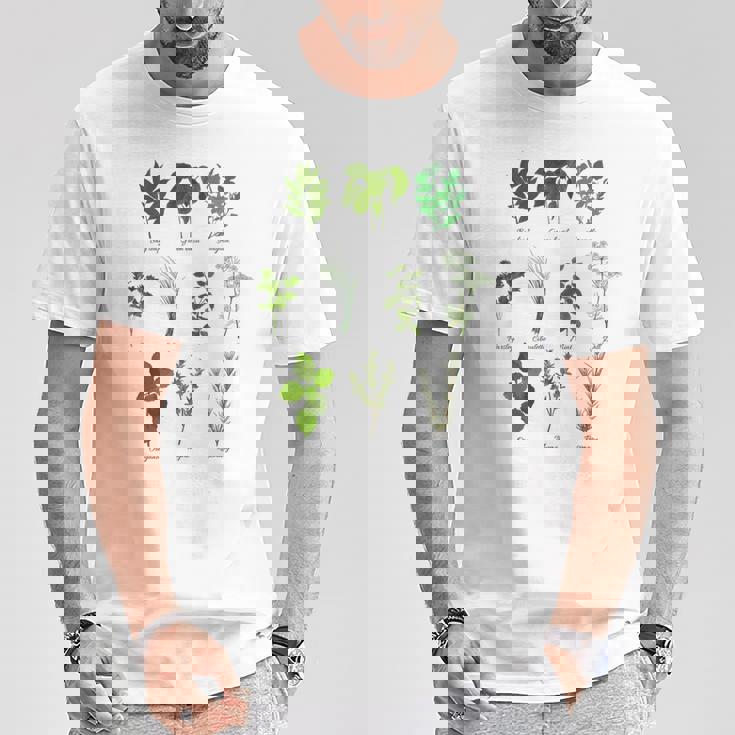 ヴィンテージボタニカルハーブ ハーブコレクション ハーバリスト Tシャツ 面白い贈り物