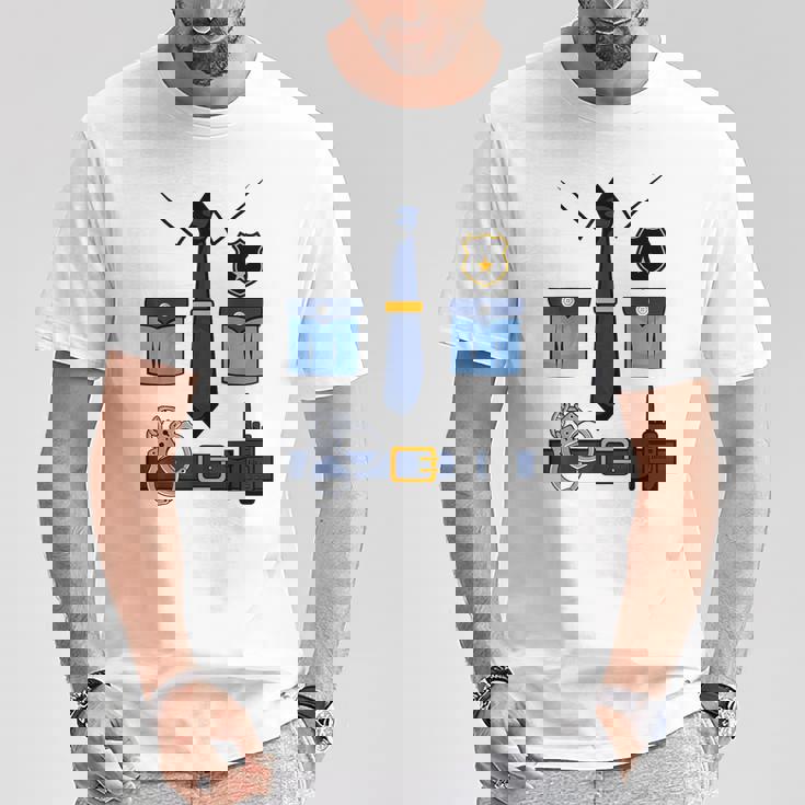 子供の男性の女性の警察官の衣装 Tシャツ 面白い贈り物