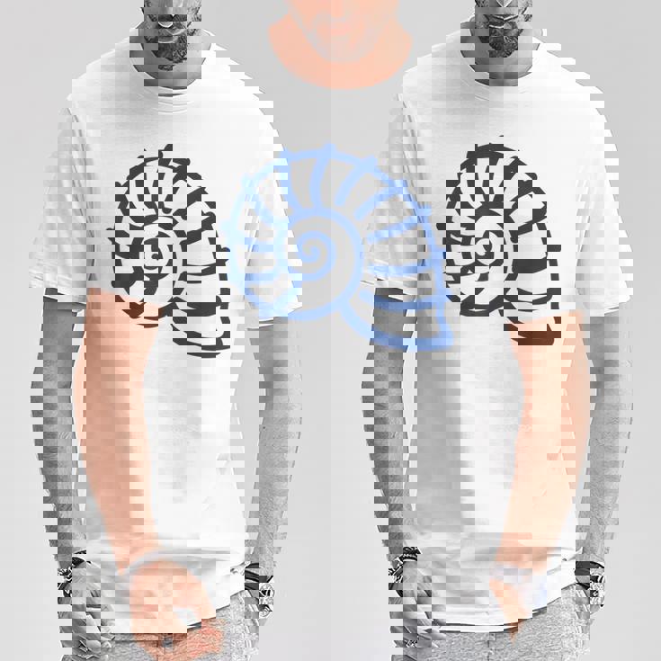 海のユーモア シンプルでミニマルな貝殻 貝殻 Tシャツ 面白い贈り物