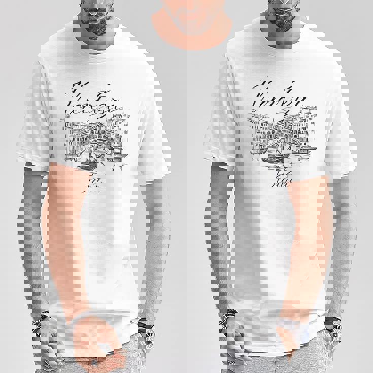 美しいヴェネツィア イタリア ベネチア イタリア お土産 Tシャツ 面白い贈り物