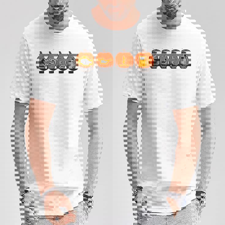 車の警告灯 面白いメカニック ハロウィン パンプキン オレンジ Tシャツ 面白い贈り物