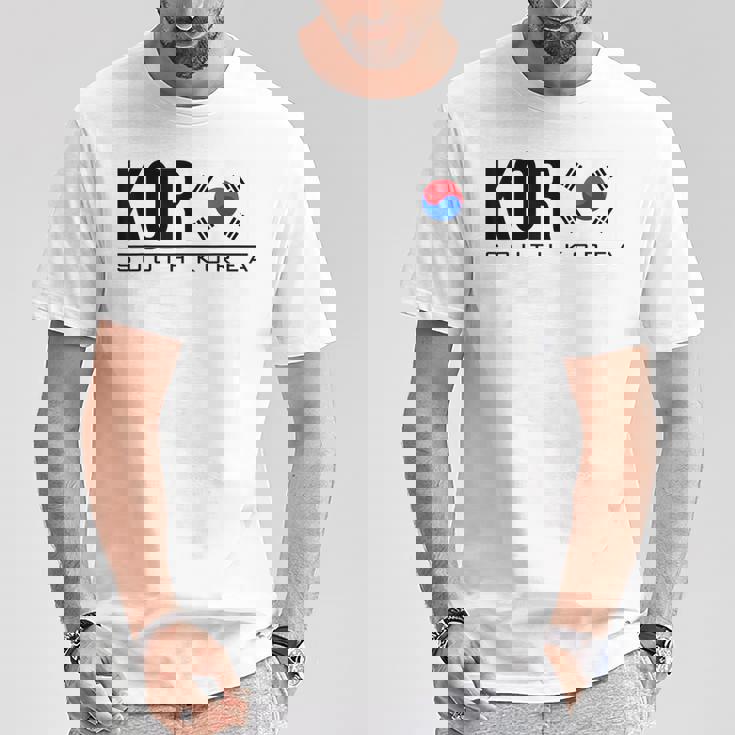 韓国国旗 韓国スポーツゲーム アスレチックジャージースタイル Tシャツ 面白い贈り物