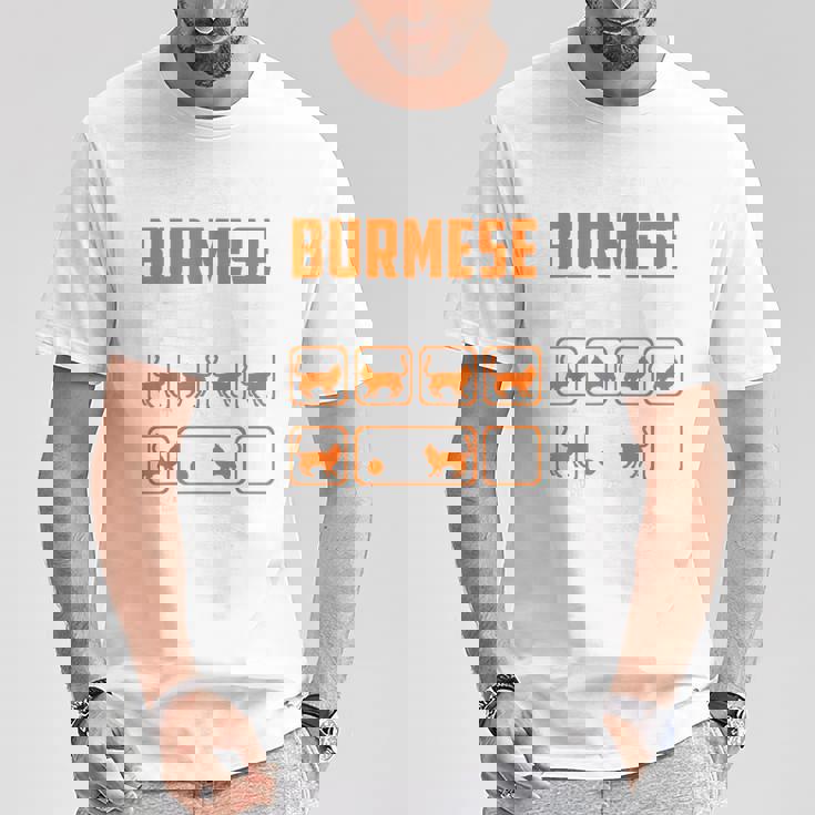 頑固なビルマの猫 トリックおもしろ子猫愛好家 Tシャツ 面白い贈り物