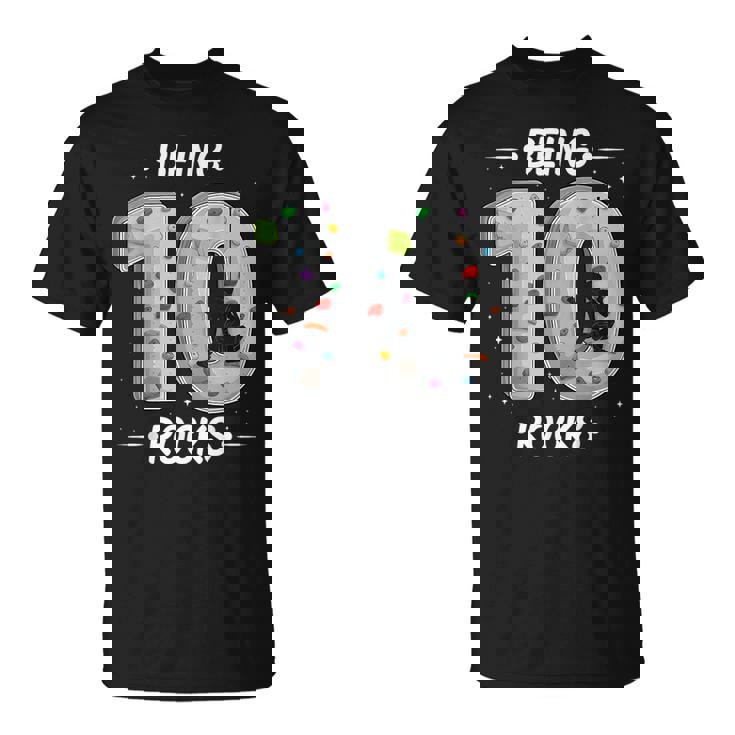 10 Year Old Rock Climbing 10th Birthday Adventures Climber T-Shirt