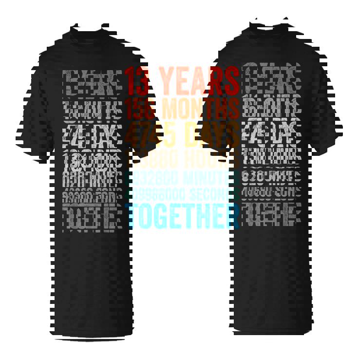 13年目の記念日 彼 彼女 カップル 13回目の結婚 Tシャツ