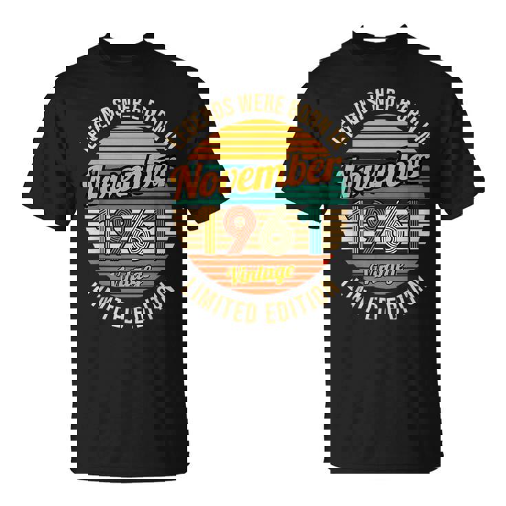1961年11月生まれのレジェンドたち 62歳の誕生日 Tシャツ