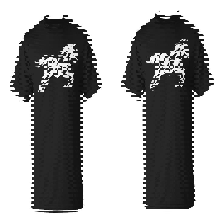 1966 馬 中国の干支 年 パーソナライズ ワードアート Tシャツ