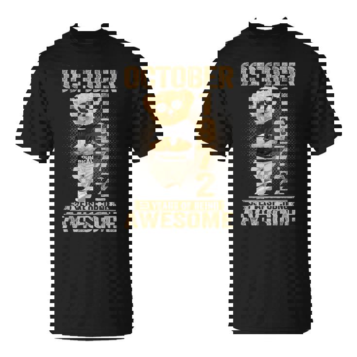 1972年10月53歳の誕生日男性と女性のための素晴らしいテディベア Tシャツ