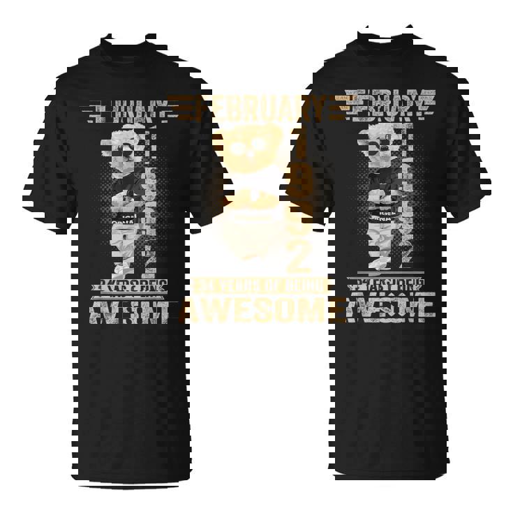 1992年2月34歳の誕生日男性と女性のための素晴らしいテディベア。 Tシャツ