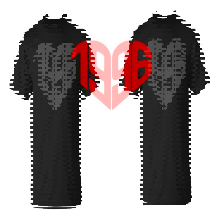 1996年ハート型ヴィンテージ 1996年ハート型愛 30歳の誕生日に Tシャツ