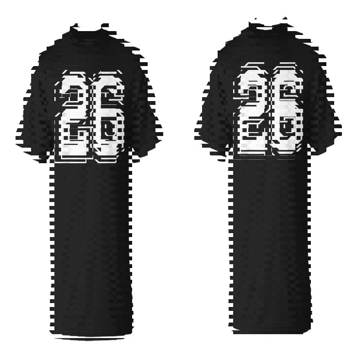 26 Número Camiseta unisex