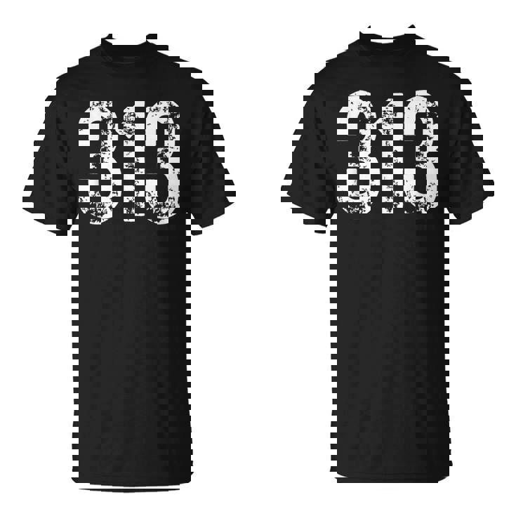 313 市外局番デトロイトmi 携帯電話 エリアコード 313 Tシャツ