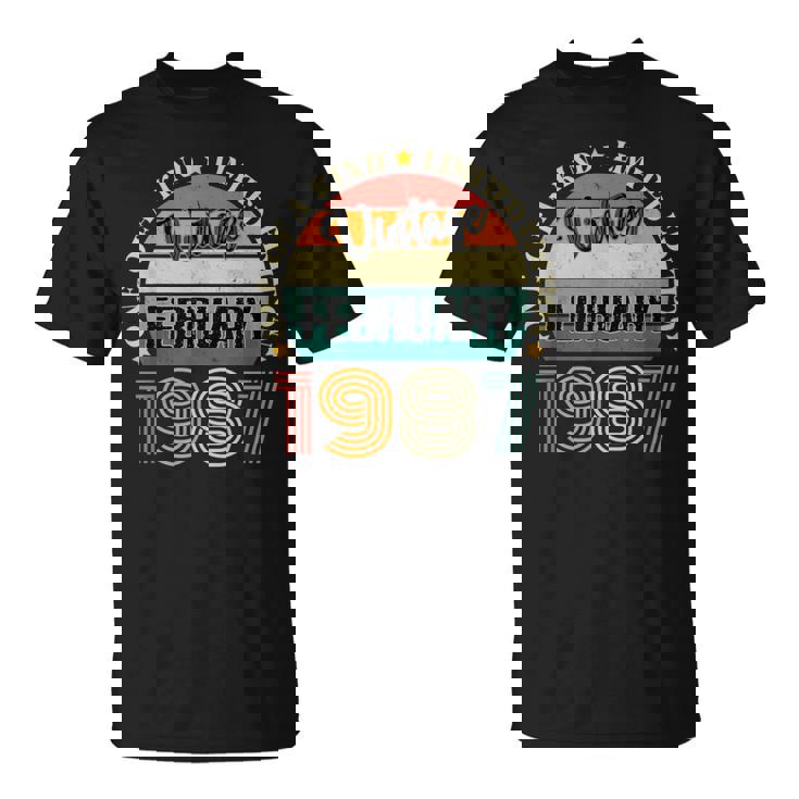 37歳 ヴィンテージ 1987年2月 37歳の誕生日 レトロ Tシャツ