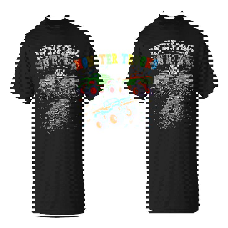 3Rd Birthday 3 Years Old I'm This Many Monster Trucks Old T-Shirt