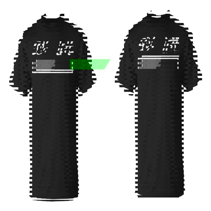 50Th Birthday 50 Life 50 Years Life Loading Bar 50 Percent Tシャツ