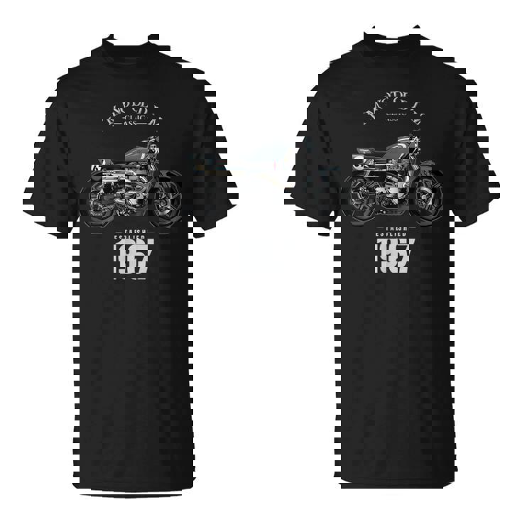 57 歳の誕生日男性オートバイ バイクに乗る人 1967 Tシャツ