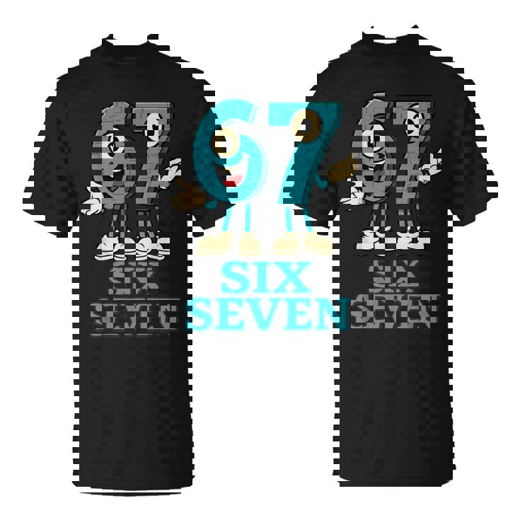 67 シックスセブン 6-7 面白いイタリアンブレインロットスラングゲームミーム Tシャツ
