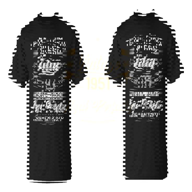 75歳の誕生日プレゼント ヴィンテージ 1951年 男性 面白い 75歳 1951年 長袖tシャツ Tシャツ