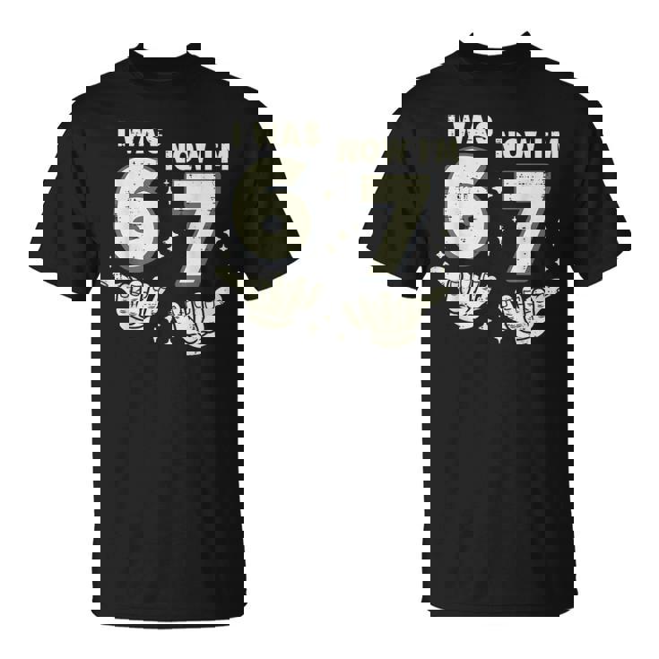 7歳の誕生日 I Was 6 Now Im 7歳 シックスセブン ミーム キッズ Tシャツ