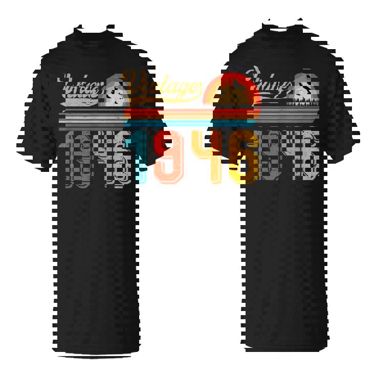 80歳の誕生日プレゼント 80歳 男性 女性 レトロ ヴィンテージ 1946 Tシャツ