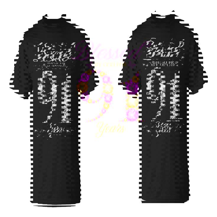 91歳の91歳の誕生日bデーパーティー 神に祝福されて Tシャツ