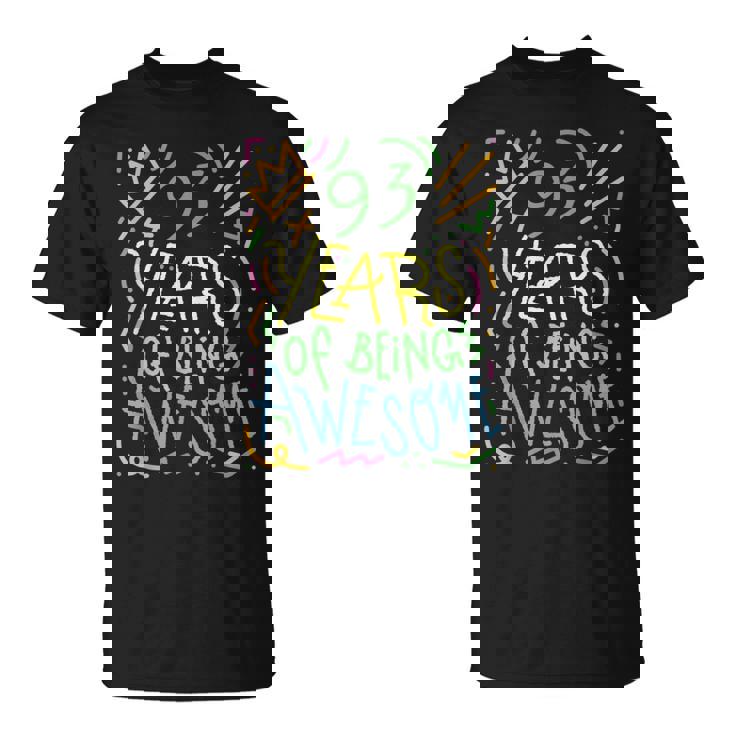 93 Years Of Being Awesome 93歳の誕生日 93歳 Tシャツ