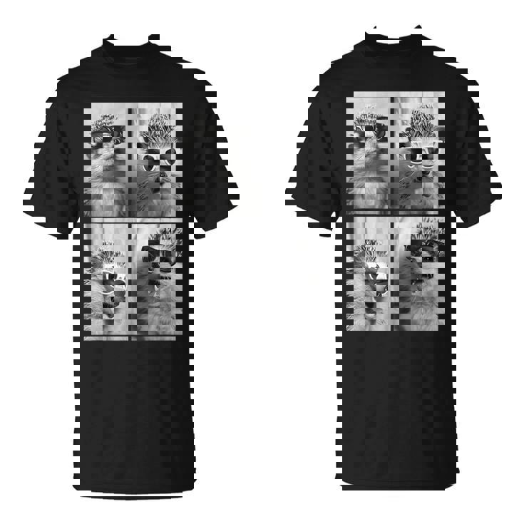 Adorable Hedgehog Sunglasses Animal Photo Forest Animal T-Shirt