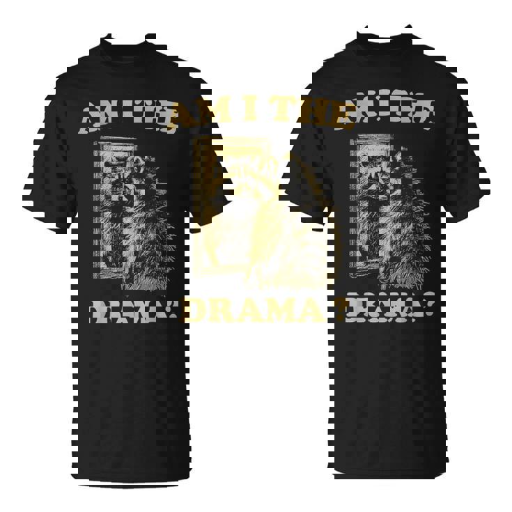 Am I The Drama Raccoon Unhinged Meme 陽気なアライグマのミーム Tシャツ