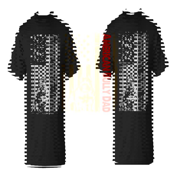 American Bully Dad Bully Dad Dog American Bully Festa Del Papà Maglietta